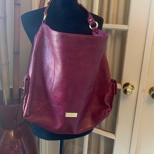 Brahmin red leather bag EUC